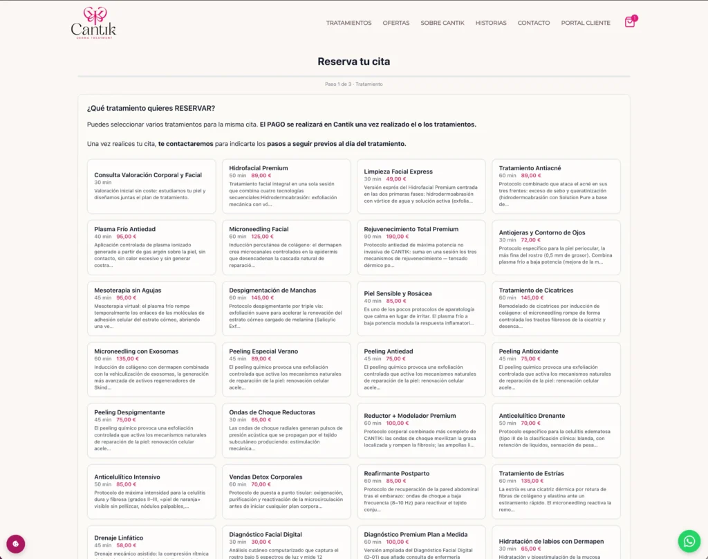 Reserva online desde el móvil