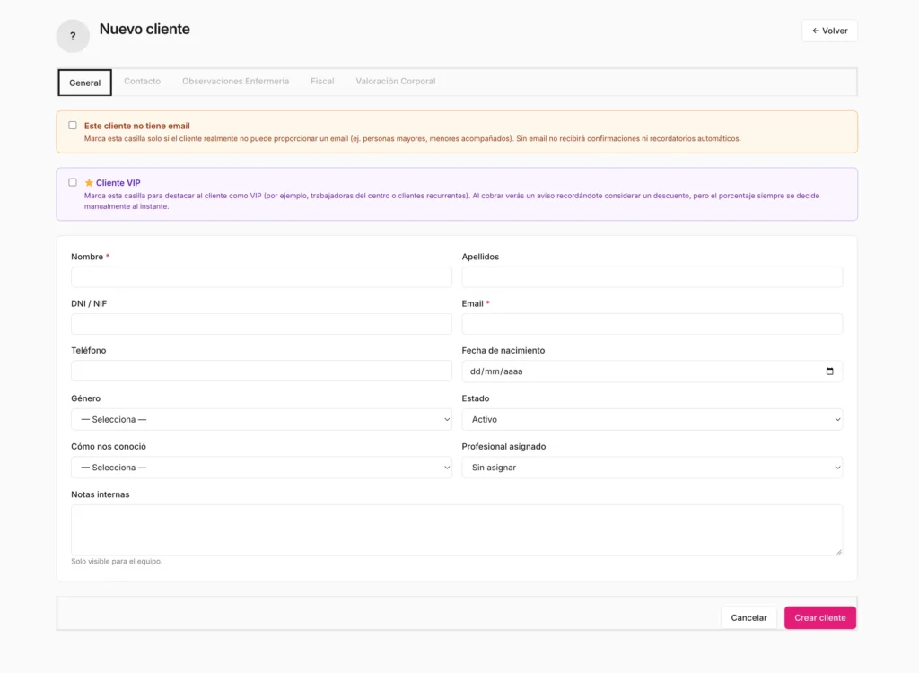 Pacientes sin email: por qué exigirlo empeora tu base de datos